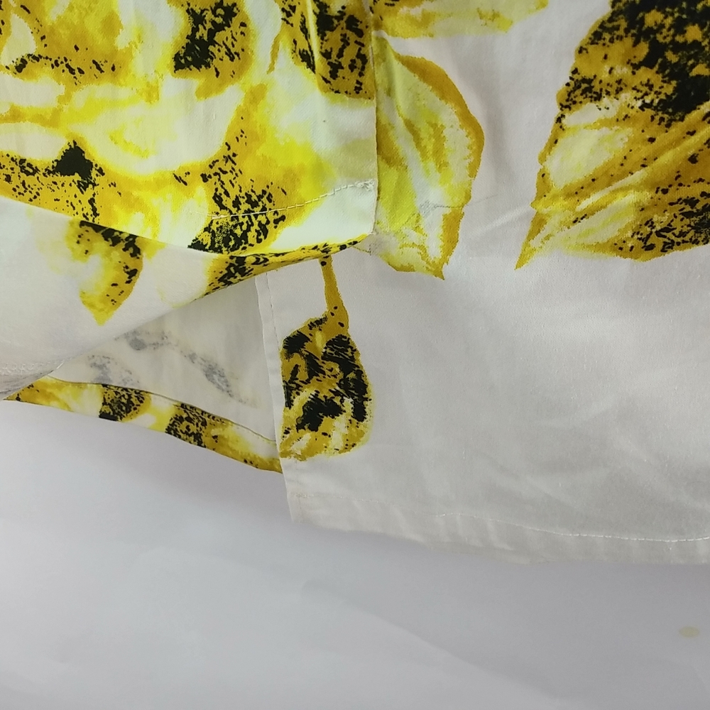 Jonathan Martin 12 Coquette Floral Lime on White Cotton Mini Dress - Picture 7 of 10
